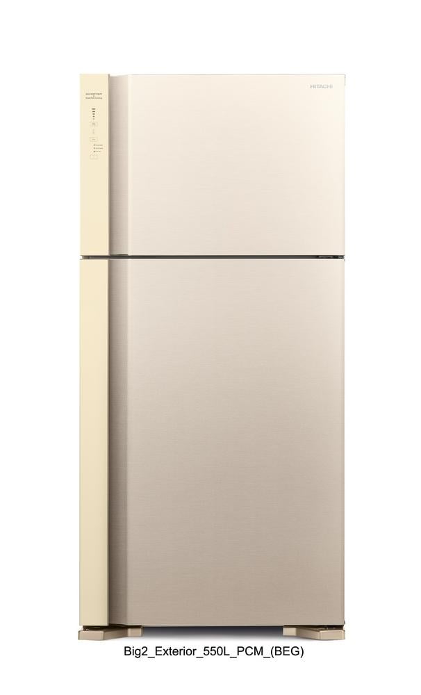 ثلاجة مع فريزر علوي هيتاشي 19.4 قدم R-V725PS7K-1BEG